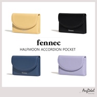 [FENNEC] HALFMOON ACCORDION POCKET Cowhide Coin Wallet Korean Delivery - Stylish Half Wallet with Hi