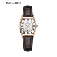 Solvil et Titus W06-02825-002 Women's Quartz Analogue Watch in White Dial and Leather Strap