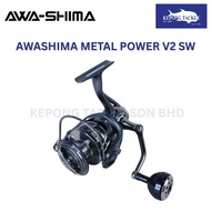 AWASHIMA METAL POWER V2 SW Spinning Reel Fishing Reel Mesin Pancing