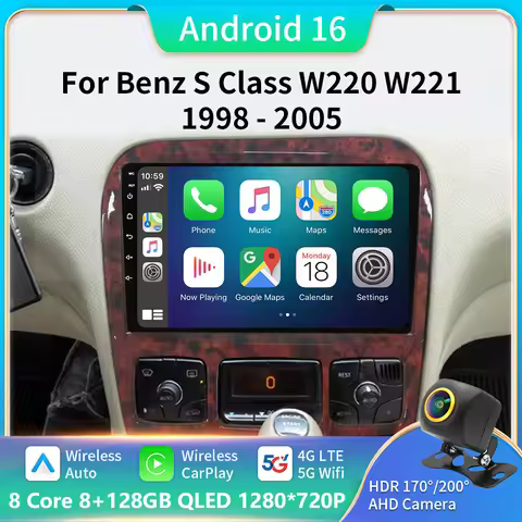 Android 16 Car Radio for Mercedes Benz S Class W220 S280 S320 S350 S400 S430 S500 S600 AMG 1998 - 20
