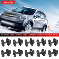 CRAFTSERIES 10Pcs Car Floor Carpet Mat Clips Twist Lock With Washers For BMW E32 E34 E36 E46 3 Serie