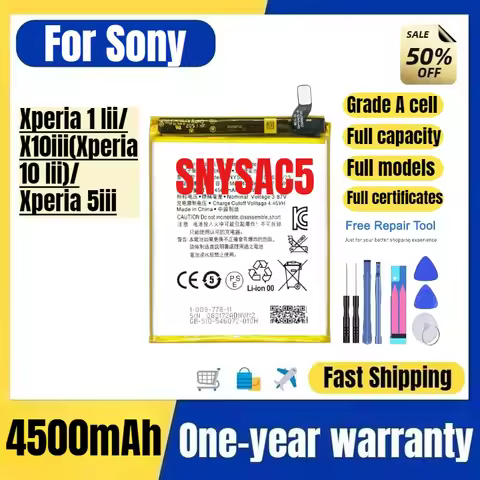 SNYSAC5 for Sony for Xperia 1 Iii/X10iii(Xperia 10 Iii)/Xperia 5iii Mobile Phone Battery Replacement