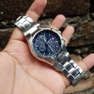Seiko Chronograph 7t62 Alarm Blue Dial Rare Men Watches