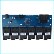 UTAKEE PCBA Board 10M 100M Fiber Optics Media Converters 2 RJ45 to 6SC A+B Fiber Connection 1310nm 1