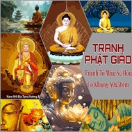 (40x50cm with Frame) Buddhist digital oil painting, size 40x50cm