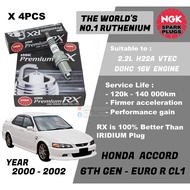 Japan NGK Premium RX Spark Plug - Honda Accord 6th Gen CL1 Euro R 2.2L H22A DOHC VTEC 16V ( Year 2000 - 2002 )