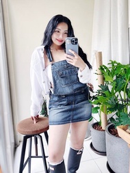 guess 海藍經典大口袋戀愛時光 棉質連身裙洋裝吊帶裙短裙 dress