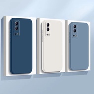 Solid color phone case VIVO Y72 5G VIVO Y52 5G Full Protect Camera Lens Shockproof TPU Jelly Soft co
