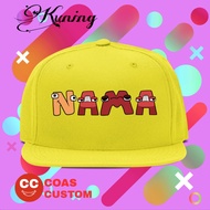 Topi anak alfabet lore custom nama pakai alfabet lore