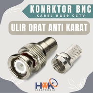 Bnc CCTV Connector/BNC Connector RG59 CCTV Cable Stainless Steel/BNC DRAT JACK