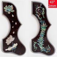 1 PCS  43" 2.0 mm Thickness  J200 SJ200 Acoustic Guitar Pickguard Shell Inlay 2 Flowers For Gibson S