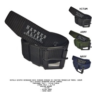 Hatred Alive Men's Distro Thick Belt with Needle Buckle, Korean Fashion, Black