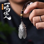 999Pure Silver Keychain Car Pendant Silver Bag Phone Decoration Chinese Style Ancient Style Solid Si