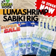 LUMASHRIMP 5PCS HOOK Luminious Sabiki Rig Apollo Hook String Fishing Lure bait Set mata kail