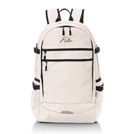 FILA FM2321 Stylish Embroidered Backpack - Large Capacity 35L Unisex Design in Black and Purple
