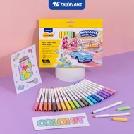 Hộp Bút lông rửa được 20 màu Pastel Fiber Pen Thiên Long Colokit SWM-C008