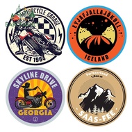 EARLFAMILY 13cm Retro Fuel Tank Cap Round Motorcycle Iceland Car Stickers Personality Decal Windows 