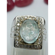 cincin perak 980 zamrud asli