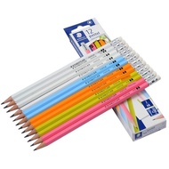 colour pencil set alat tulis kanak kanak Pensil tiang heksagon STAEDTLER Box HB/2B warna serbuk neon
