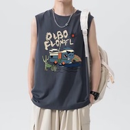 Men's Vest Cartoon Cycling Printed Sleeveless Vest Large Size Vest Men's Men's Vest Men's Underwear 
