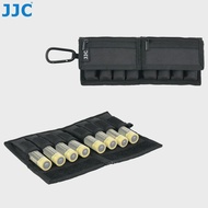 JJC 18650 Battery Pouch with Zipper Pocket,18650 Battery Case for 8 Pcs 18650, 4Pcs 18650 Battery Belt Holster with Carabiner