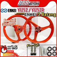 ENKEI 3 Batang Sport Rim Y125 ORIGINAL Full Chop Rim Orange Yamaha Y125Z Y125ZR 125Z 125ZR  1.4/1.6 