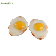 PIXELGLOW Simulation Steak Model, Pretend Play Simulation Food Simulation Kitchen Toy, Poached Egg B