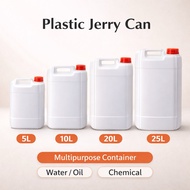 Plastic Jerry Can Water Container 5L 10L 20L 25L Oil Chemical Storage Bottle Heavy Duty