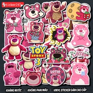 Lotso Strawberry Bear Sticker Freeship Motorcycle Stickers, Phone Stickers, Waterproof Helmet Sticke