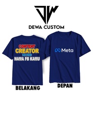 DEWA CUSTOM - KAOS FB PRO - KAOS CONTENT CREATOR FACEBOOK - KAOS TAMBAH NAMA - KAOS SALAM INTERAKSI 