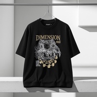 [N02086] Oversized Distro T-shirt with DIMENSION TNA Motif