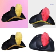 【SUIT*】 Creative Colonial Tricorn Hat Adult Unisex Carnivals Pirate Hat Photography Hat