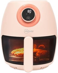 Mayer 3.5L Digital Glass Air Fryer Peach Orange MMGAF350D-PN