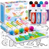 Ohuhu Washable Dot Markers for Toddler 12 Colors Bingo Daubers 40 ml (1.41 oz) with 30 Pages Kids Ac