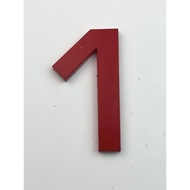House unit number Numbering RED acrylic sign