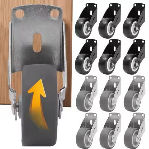 1/2Pcs Durable Silent Furniture Caster Side Mounted Mobile Door Support Moving Wheel Household Movin