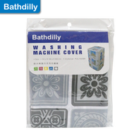 Bathdilly - 100%滌綸防水揭蓋日本式洗衣機套 - 格仔印花 (BDMC5558-8)