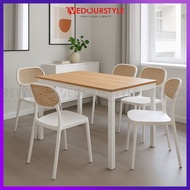 Vedourstyle 1+4 Restaurant DiningSet PP RattanChair/Dining Table Set/Cafe table/Meja Makan/Meja kafe