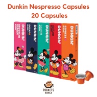 Dunkin Nespresso Capsules 20 pods and Trial Pack