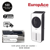 EUROPACE ECO 3451D : 4.5L ULTRA SLIM AIR COOLER - 3 YEARS MOTOR WARRANTY
