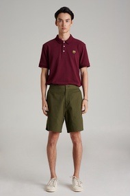 Mc jeans กางเกงขาสั้น เอวยางยืด ผู้ชาย สีเขียวขี้ม้า MCJZ077