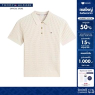 Tommy Hilfiger เสื้อสเวตเตอร์ ผู้หญิง รุ่น WW0WW41474 0F5 - สีขาว ทรง Regular