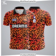 TATA IPL 2025 SRH Sunrisers Hyderabad POLO Jersey Cricket Shirt For Men's-FREE CUSTOM NAME NUMBER