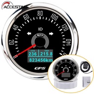 85MM 200KMH/160MPH 3 in 1 GPS Speedometer With GPS Antenna 7 Color Backlight For Motorcycle Marine B