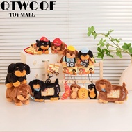 QTWOOF Dachshund Dog Keychain, Bag Pendant Furry Puppy Furry Puppy Keyring, Coin Purse Creative Stuf