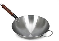Beeiee Carbon Steel Wok, Carbon Steel Wok with Handles, Woks and Stir Fry Pans (Wok with Handles, 13" Inch)