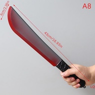 LQ Decorative Bloody Axe Realistic Looking Plastic Halloween Fake Machetes Statue Sickle Knife Horro