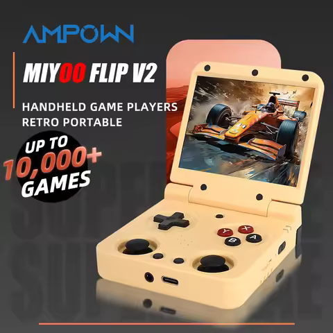 Miyoo Flip V2 Fold Handheld Game Players Consoles Portable Video Game 3.5'' IPS Linux System Retro G