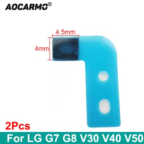 Aocarmo 2Pcs For LG G7 G8 V30 V40 V50 Top Microphone Mesh Grid Bottom Mic Waterproof Adhesive Membra