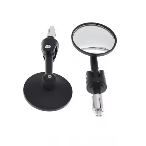 For Cafe Racer Universal 2023 Car 2pcs/pair Motorcycle Side Mirror Round 7/8" Handlebar Lever End Fo